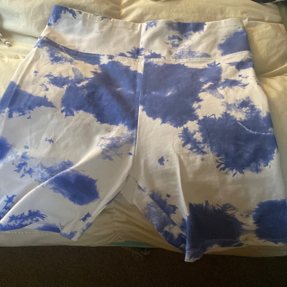 Tie dye biker shorts never worn